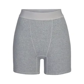 SUMMER SLEEP RIB BOXER | HEATHER GRAY