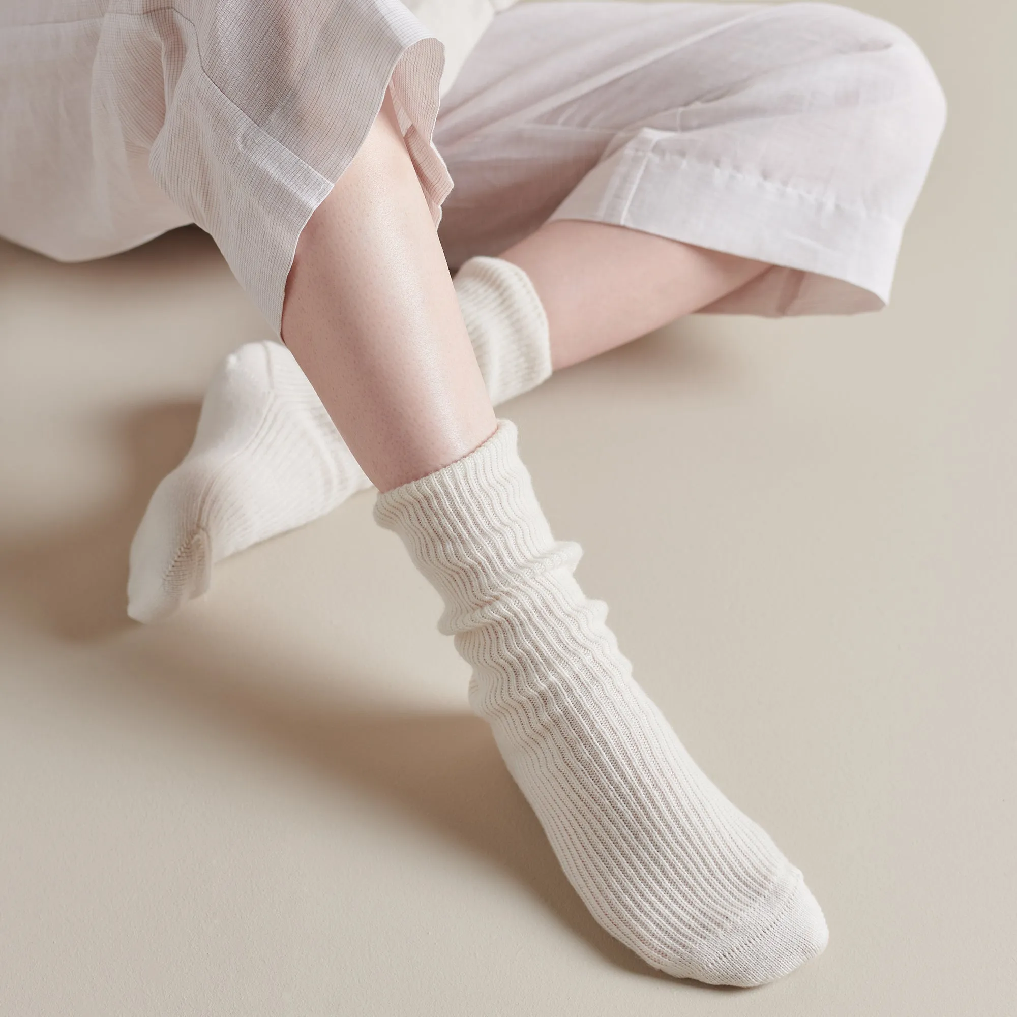 The Women's Cashmere Sock - Snow