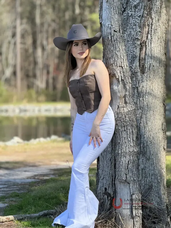 VIBRANT WHITE FLARE JEANS