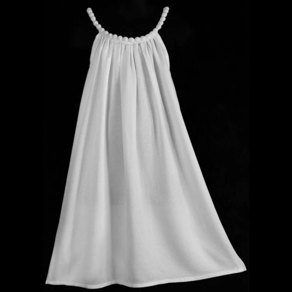 White Pearl Dress for Girls (Ages 4, 6, 8, 10, 12)