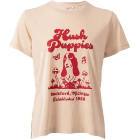 White /Red Basset Ladies T-Shirt