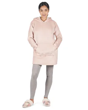 Women's Sherpa-Lined Soft Velour Hooded Lounge Top